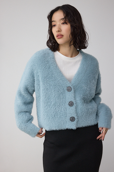 モヘヤライクニットカーディガン 詳細画像