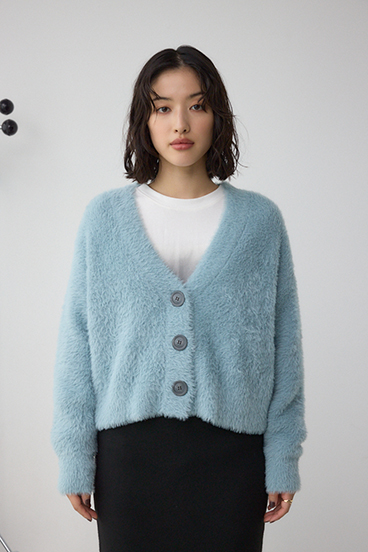 モヘヤライクニットカーディガン 詳細画像