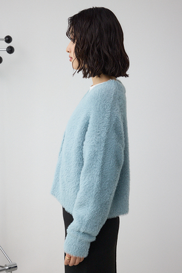 モヘヤライクニットカーディガン 詳細画像