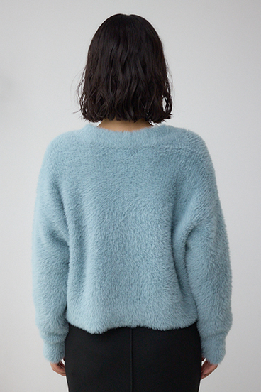 モヘヤライクニットカーディガン 詳細画像