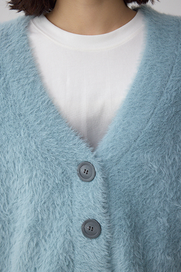 モヘヤライクニットカーディガン 詳細画像