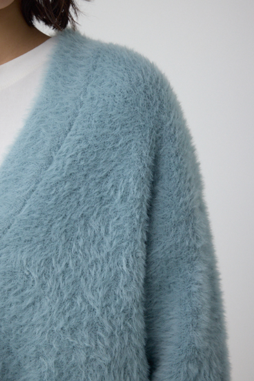 モヘヤライクニットカーディガン 詳細画像