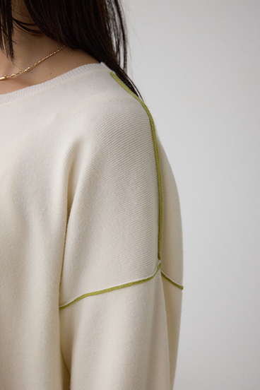 バイカラーカフニット 詳細画像