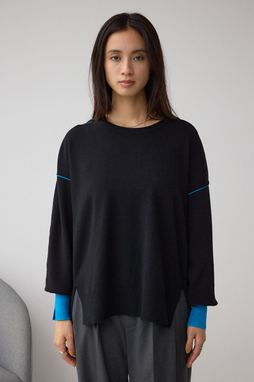 バイカラーカフニット 詳細画像