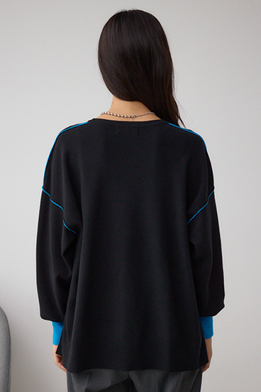 バイカラーカフニット 詳細画像