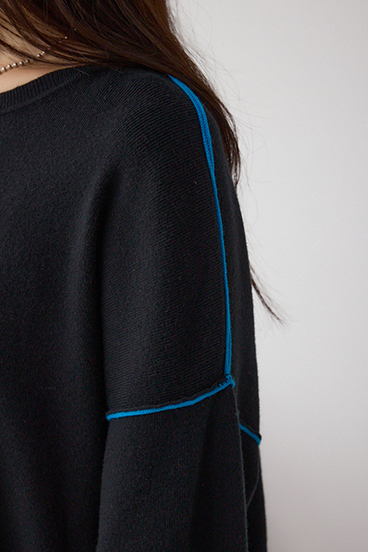 バイカラーカフニット 詳細画像