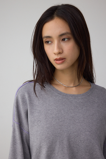 バイカラーカフニット 詳細画像