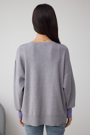 バイカラーカフニット 詳細画像