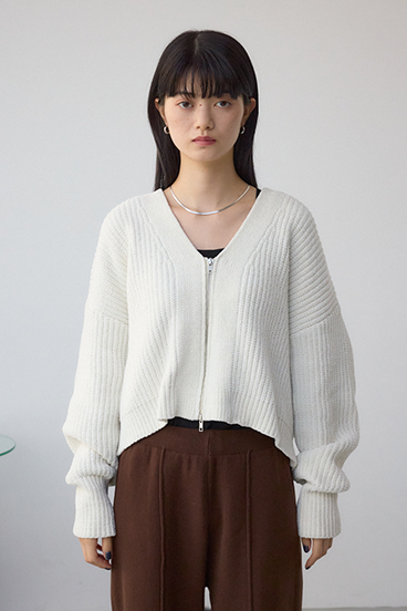 WZIPベロアラメモールカーデ 詳細画像