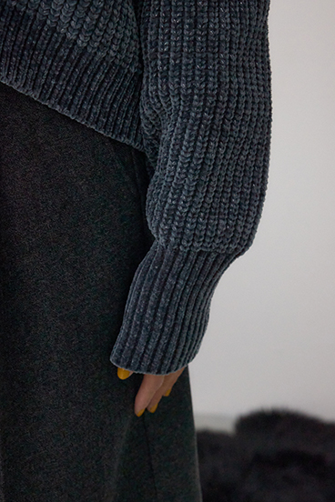 WZIPベロアラメモールカーデ 詳細画像