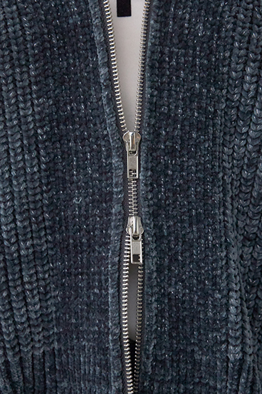 WZIPベロアラメモールカーデ 詳細画像