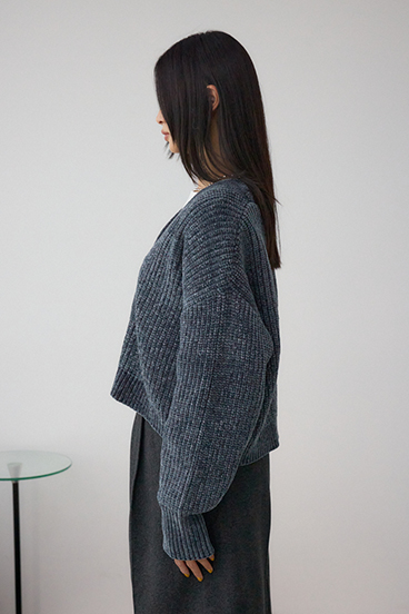 WZIPベロアラメモールカーデ 詳細画像