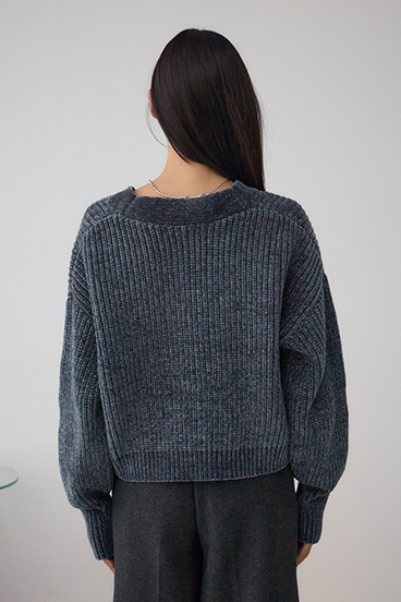 WZIPベロアラメモールカーデ 詳細画像