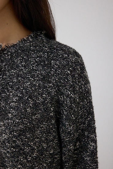ツイードライクニットカーディガン 詳細画像