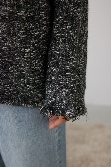 ツイードライクニットカーディガン 詳細画像