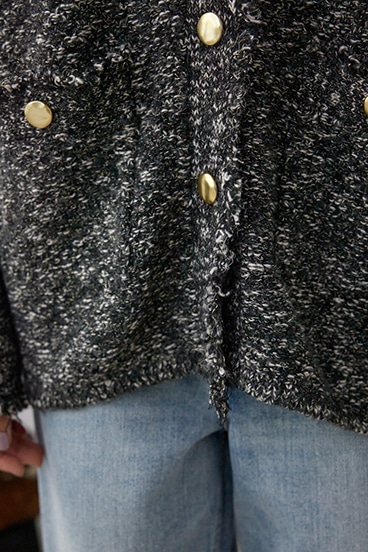 ツイードライクニットカーディガン 詳細画像