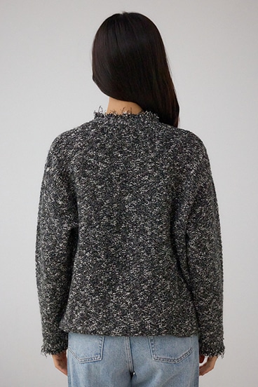 ツイードライクニットカーディガン 詳細画像