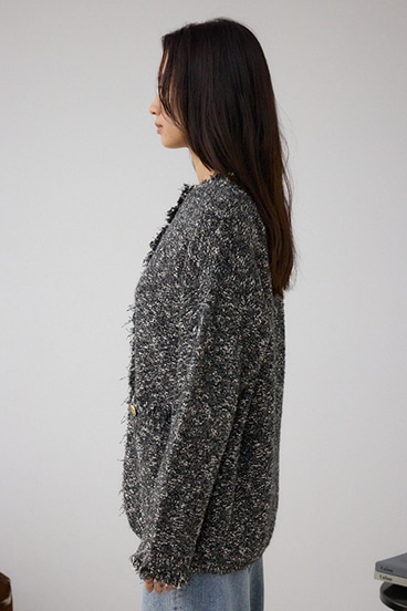 ツイードライクニットカーディガン 詳細画像