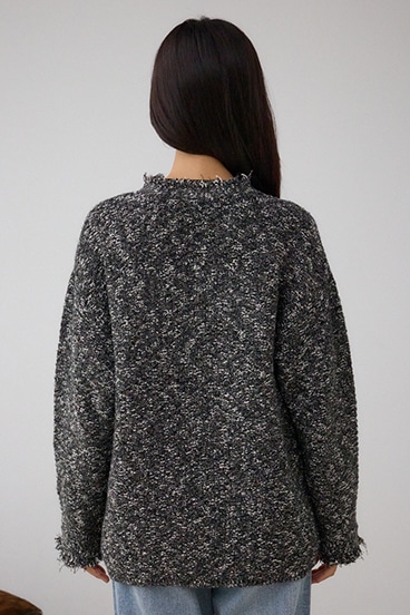 ツイードライクニットカーディガン 詳細画像