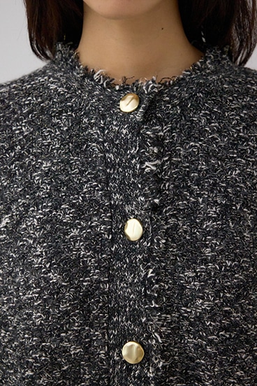 ツイードライクニットカーディガン 詳細画像