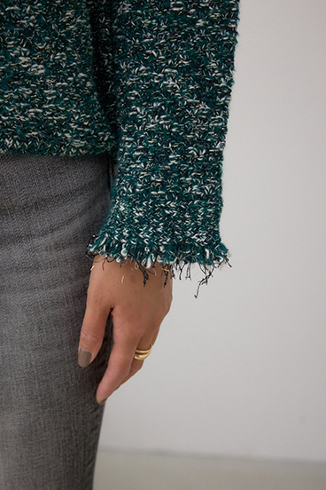 ツイードライクニットカーディガン 詳細画像