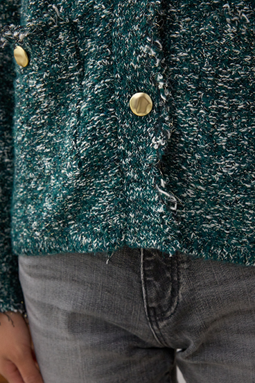 ツイードライクニットカーディガン 詳細画像