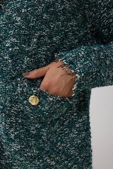 ツイードライクニットカーディガン 詳細画像