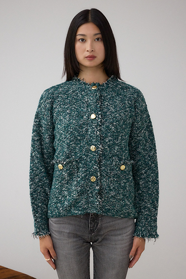 ツイードライクニットカーディガン 詳細画像