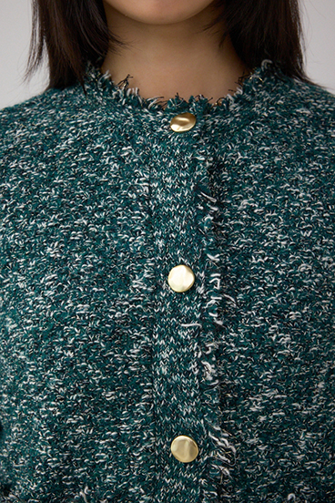 ツイードライクニットカーディガン 詳細画像