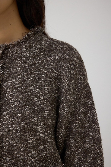 ツイードライクニットカーディガン 詳細画像