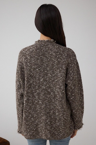 ツイードライクニットカーディガン 詳細画像