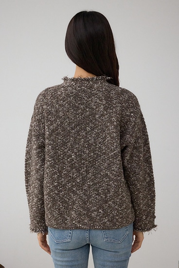 ツイードライクニットカーディガン 詳細画像