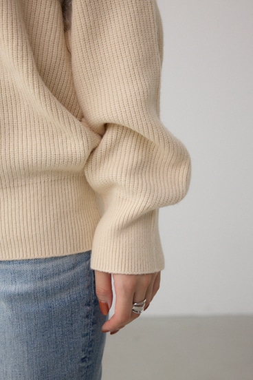 シャギー切替ドルマンニット 詳細画像