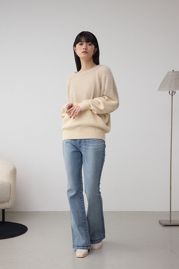 シャギー切替ドルマンニット 詳細画像