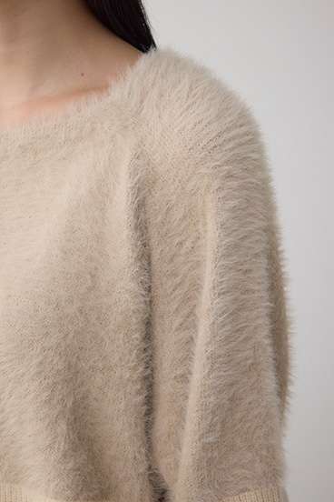 シャギー切替ドルマンニット 詳細画像