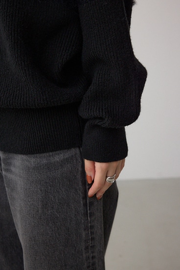 シャギー切替ドルマンニット 詳細画像