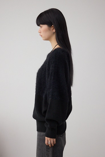 シャギー切替ドルマンニット 詳細画像