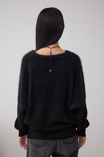 シャギー切替ドルマンニット 詳細画像