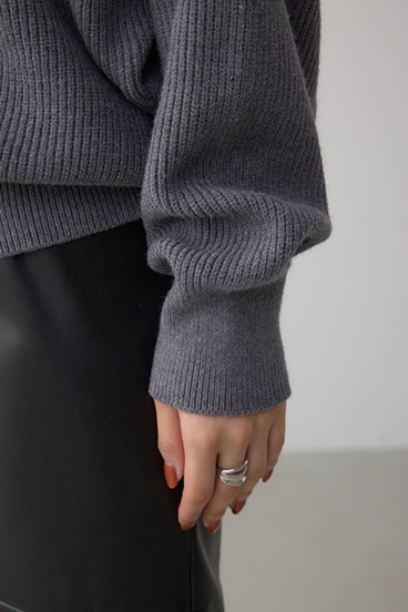 シャギー切替ドルマンニット 詳細画像