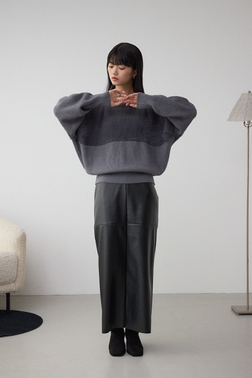 シャギー切替ドルマンニット 詳細画像