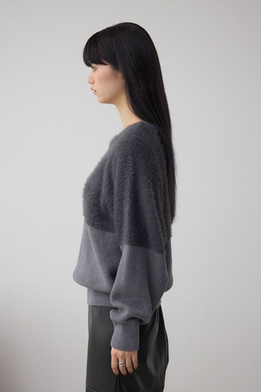 シャギー切替ドルマンニット 詳細画像