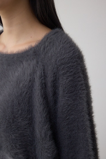 シャギー切替ドルマンニット 詳細画像