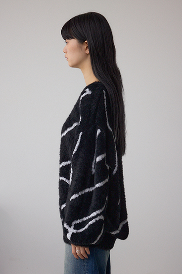 ニュアンス柄ニットトップス 詳細画像