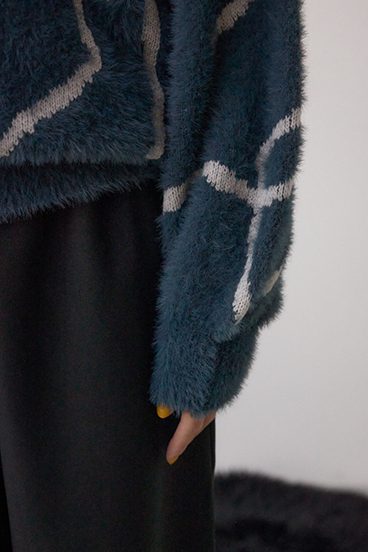 ニュアンス柄ニットトップス 詳細画像