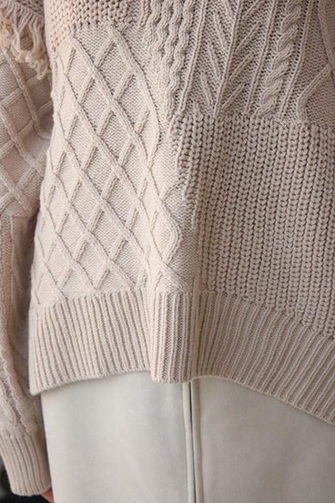 スイッチングフリンジニット 詳細画像