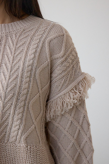 スイッチングフリンジニット 詳細画像