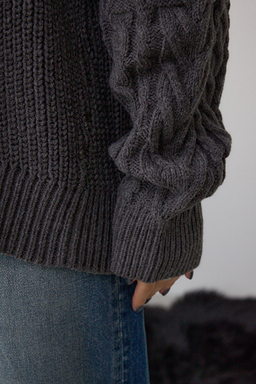 スイッチングフリンジニット 詳細画像