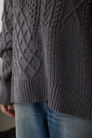 スイッチングフリンジニット 詳細画像