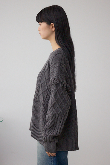 スイッチングフリンジニット 詳細画像