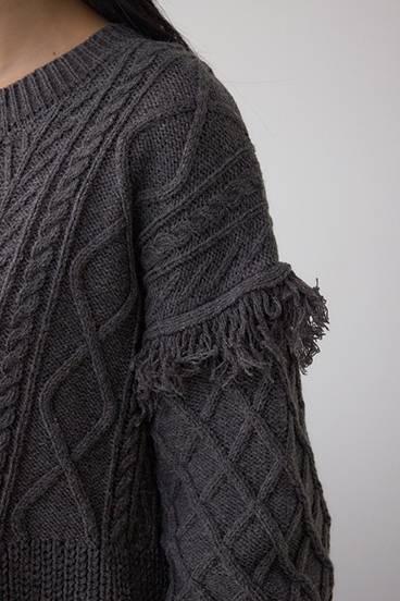 スイッチングフリンジニット 詳細画像